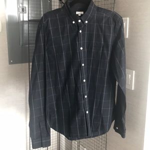 Steven Alan black and gray check button down